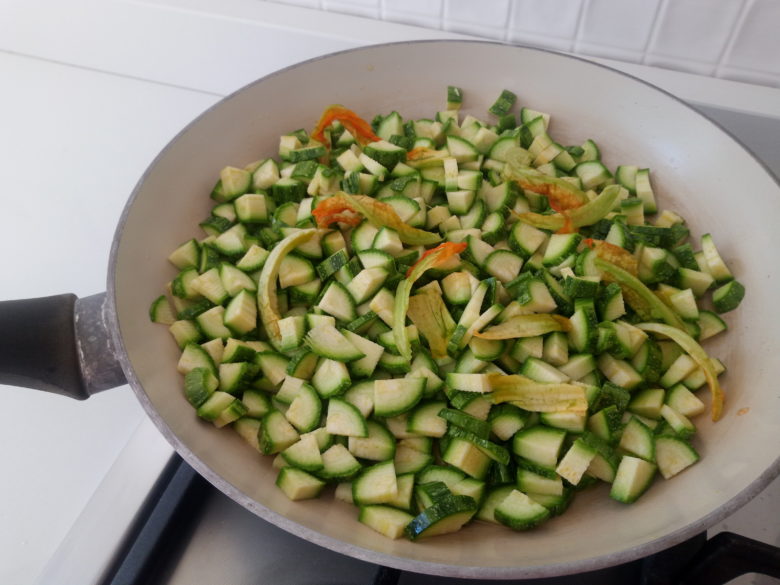 versare le zucchine