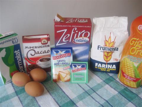 Ingredienti torta al cioccolato