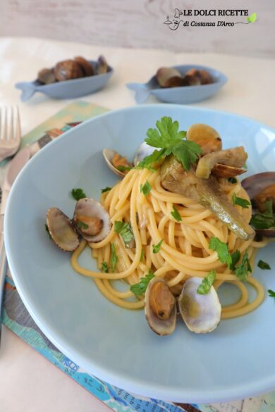 Spaghetti vongole e carciofi