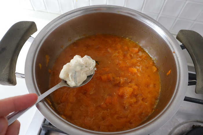 Pasta con zucca e gorgonzola