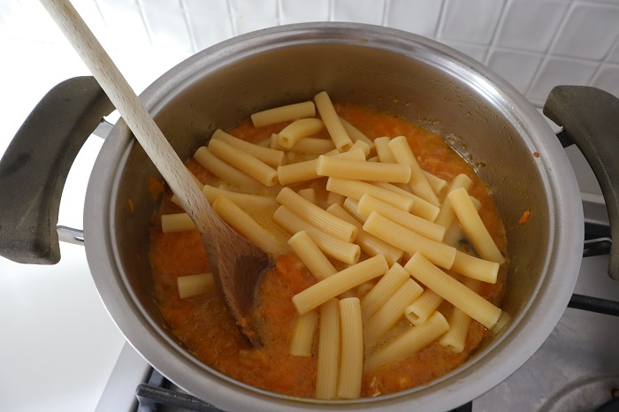 Pasta con zucca e gorgonzola