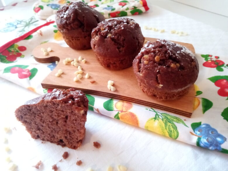 Muffin integrali con gocce di cioccolato