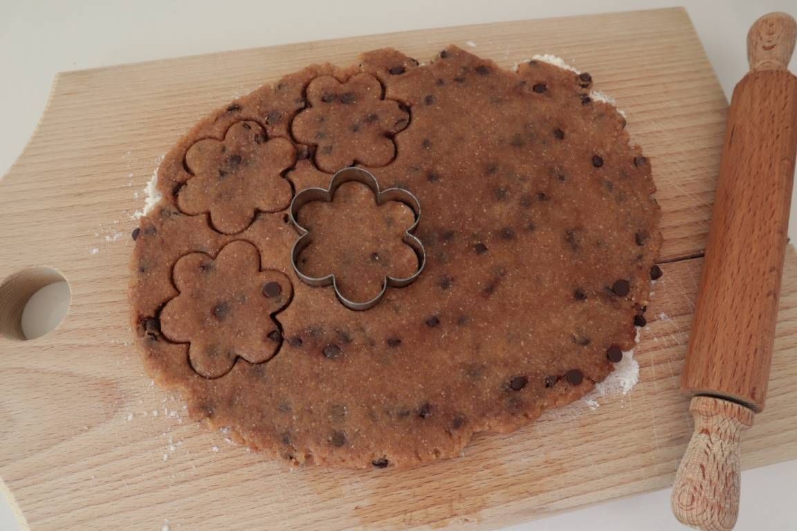 Biscotti integrali con gocce di cioccolato
