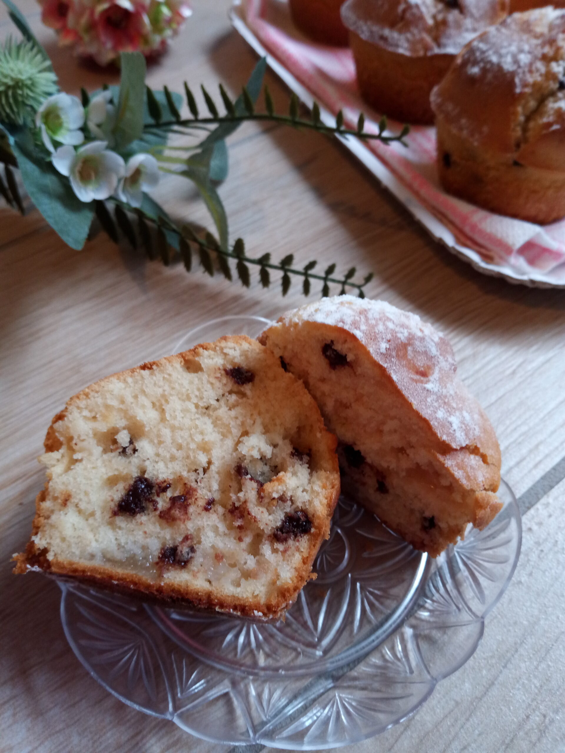 Muffin alle pere con gocce di cioccolato fondente